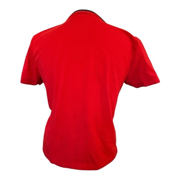 Tommy Hilfiger Women's Red Polo Shirt Cropped - Picture 5 of 6